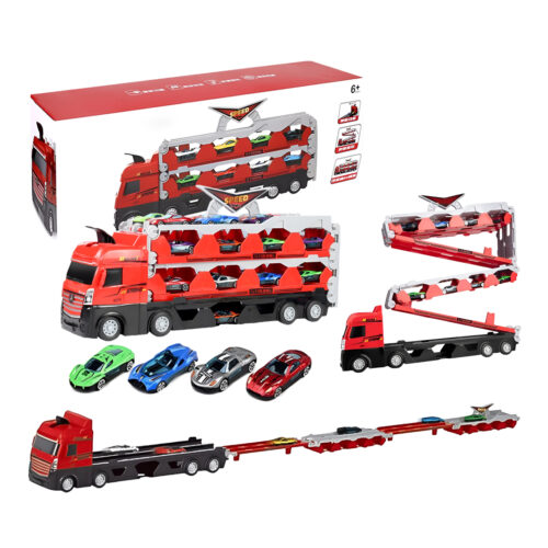 Tovornjak vlačilec + 8 avtomobilčkov + 207 cm podaljšek za prikolico RacerTruck