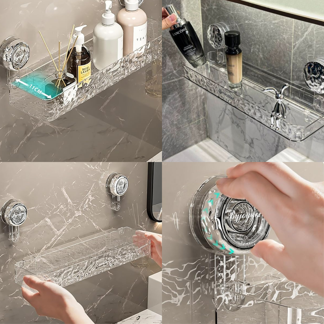 Prozoren košarica z vakuumskim priseskom LotionRack™ - slika 4